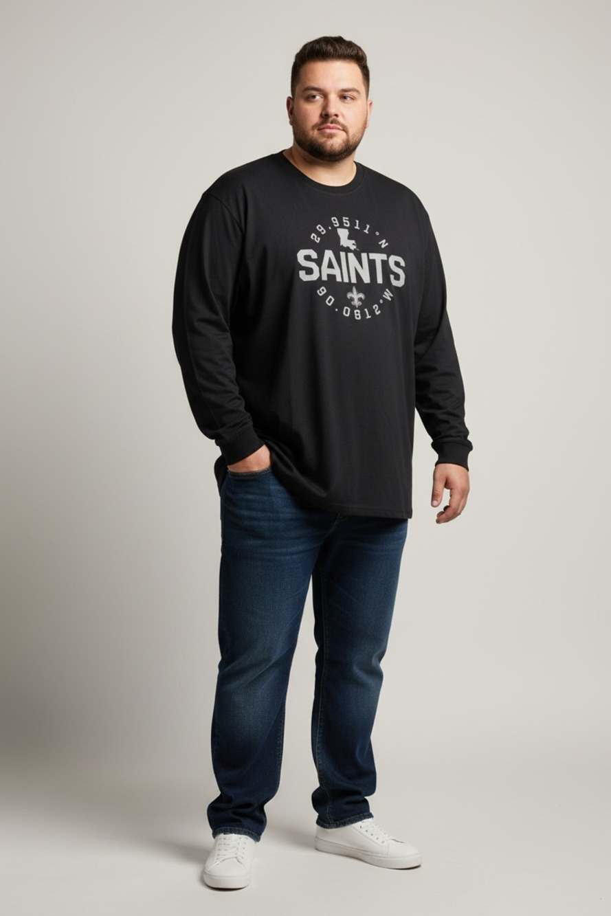 NFL New Orleans Saints Long Sleeve T-Shirt Black